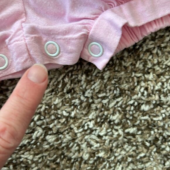 Vintage Allison Ann Baby Girl Embroidered Pink Hear Shortsleeve Romper 18M - Picture 8 of 11